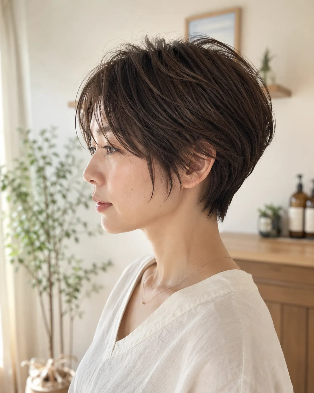 レイヤーショート — 軽やかなレイヤーのショートスタイル